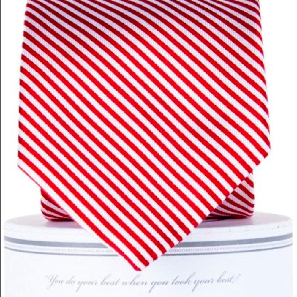 NEW Collared Greens Red Stripe Necktie